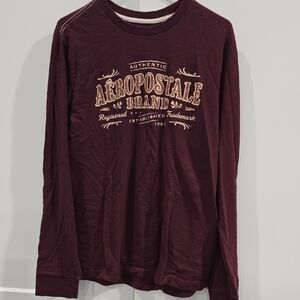 Aeropostale Burgundy Graphic Long Sleeve